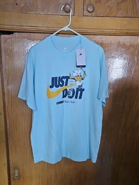 Nike "Just Do It" Light Blue Graphic Tee